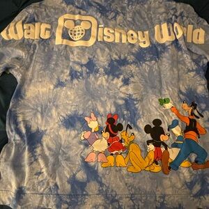 Disney Blue Tie-Dye Shirt with Characters